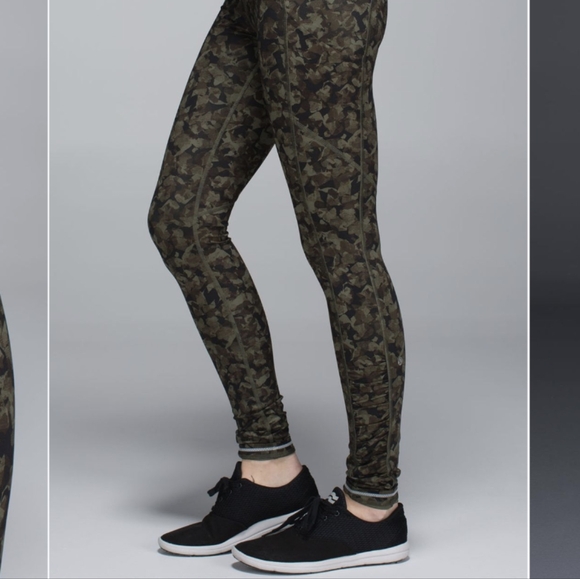 Lululemon Speed Tight III *All Full-On Lux Mystic Jungle Fatigue Green Black - Picture 6 of 15